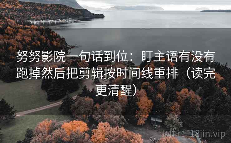 努努影院一句话到位:盯主语有没有跑掉然后把剪辑按时间线重排(读完更清醒) 第2张 努努影院一句话到位:盯主语有没有跑掉然后把剪辑按时间线重排(读完更清醒) 第2张