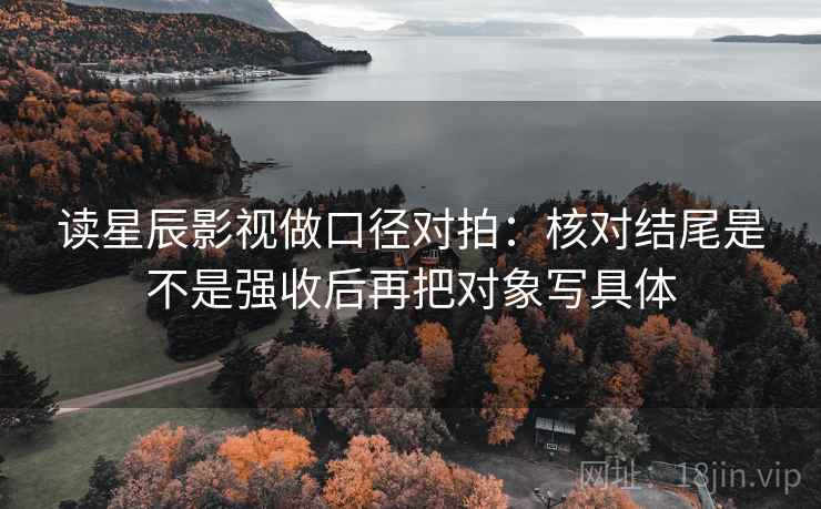 读星辰影视做口径对拍：核对结尾是不是强收后再把对象写具体  第1张